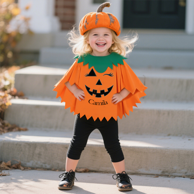 Personalized Halloween Night Glowing Pumpkin Costume | CWHalloween47