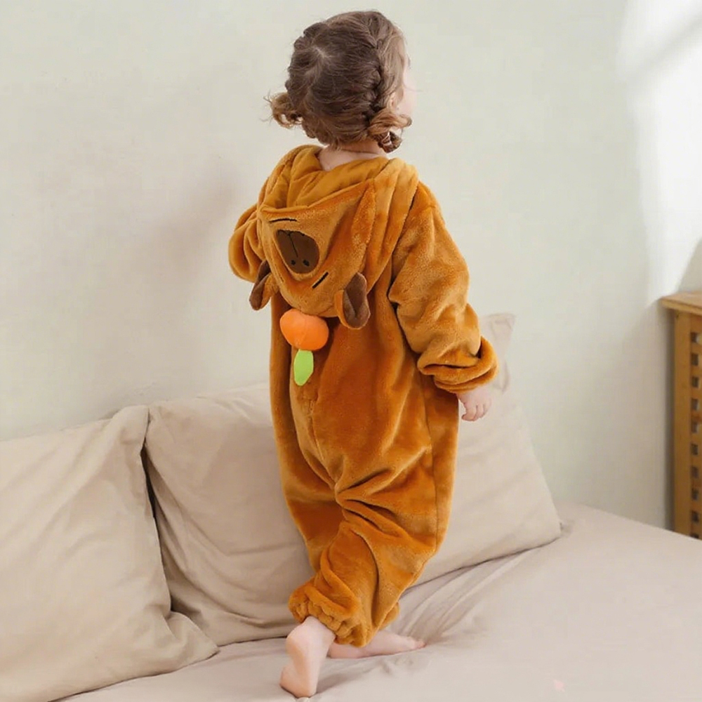 Personalized Leather Patch Baby Animal Romper  | CWBaby287