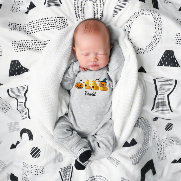Personalized Larva's Halloween Funny Baby Romper | Larva14