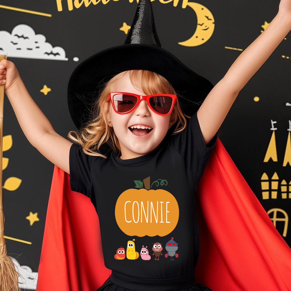 Personalized Larva's Halloween Funny Kid Shirt | Larva19