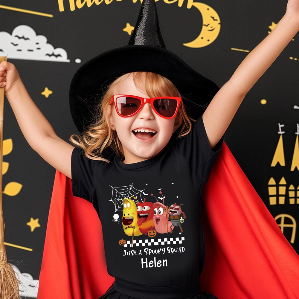 Personalized Larva's Halloween Funny Kid Shirt | Larva10