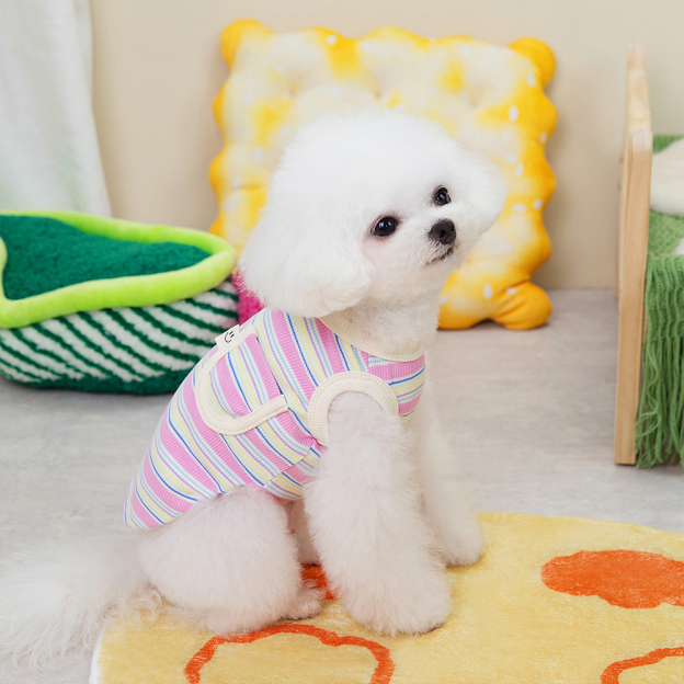 Personalized Cute Stripe Pet Summer Cool Vest | BKPet204