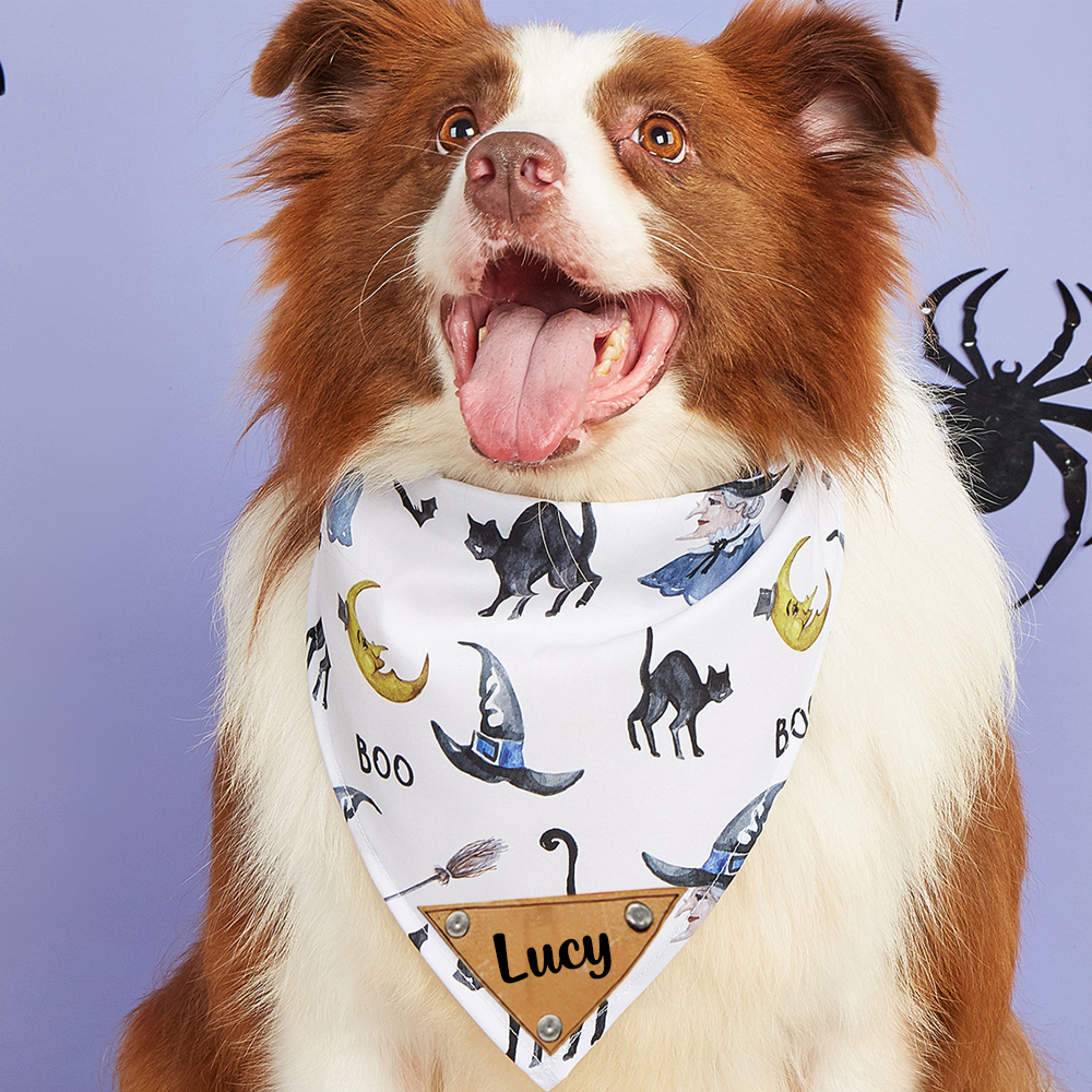Personalized Halloween Dog Bandana for Comfort & Unique | CWHalloween57