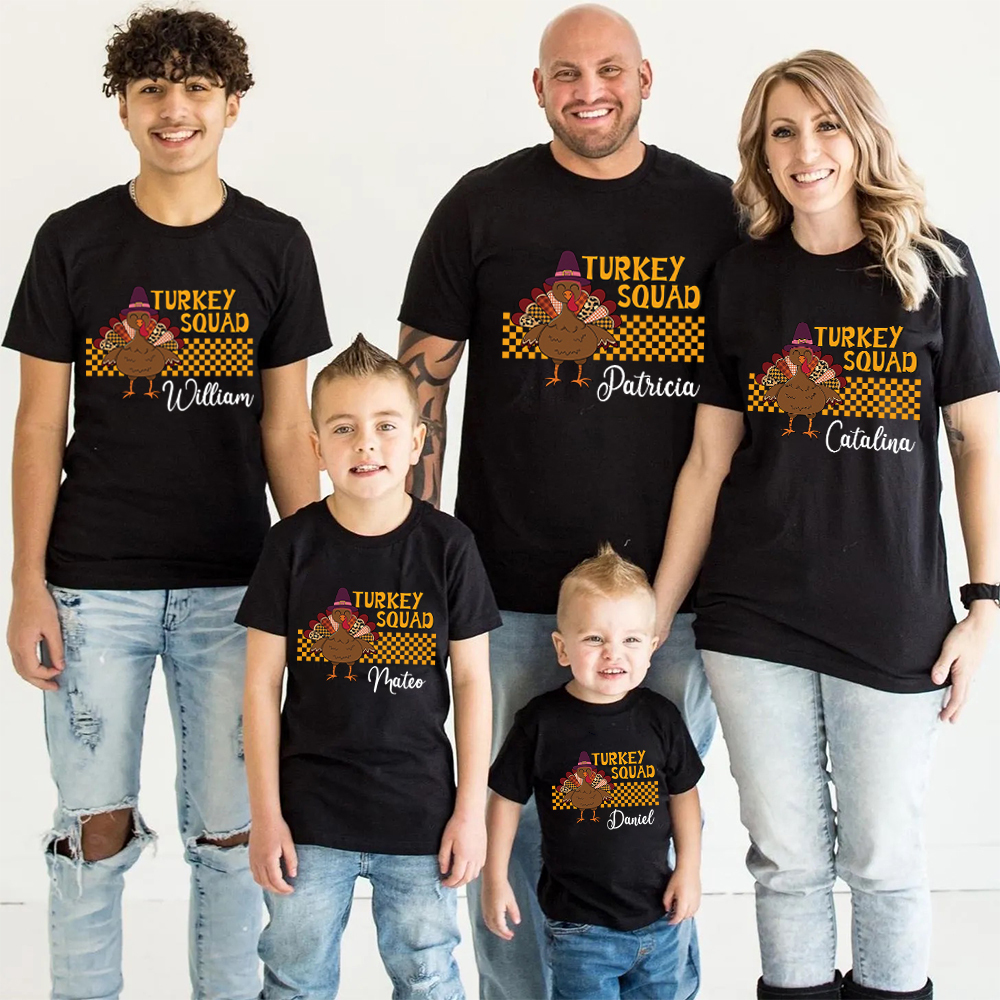 Personalized Turkey Squad Family Matching Shirt | CWThanks09