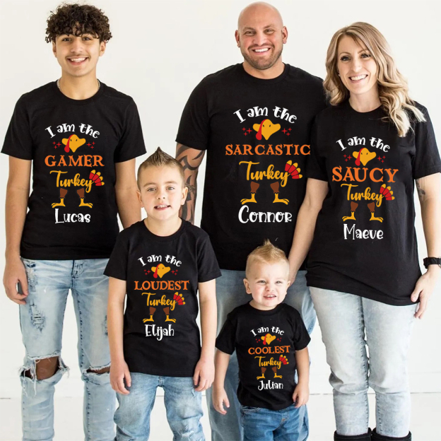 Personalized Thanksgiving Party Family Matching Shirt | CWThanks08