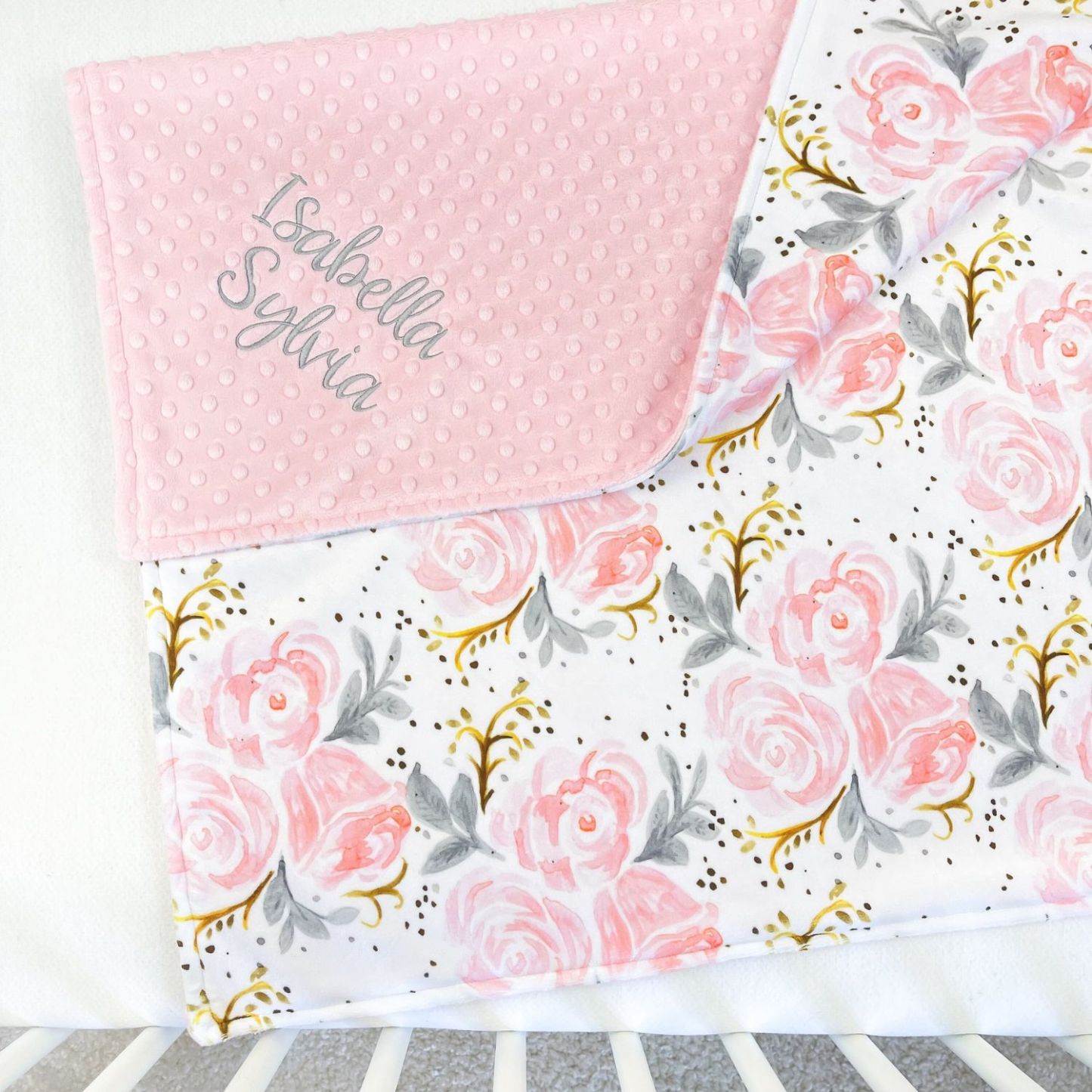 Personalized Lovely Kid Vintage Floral Baby Blanket for Comfort & Unique | CWBaby55