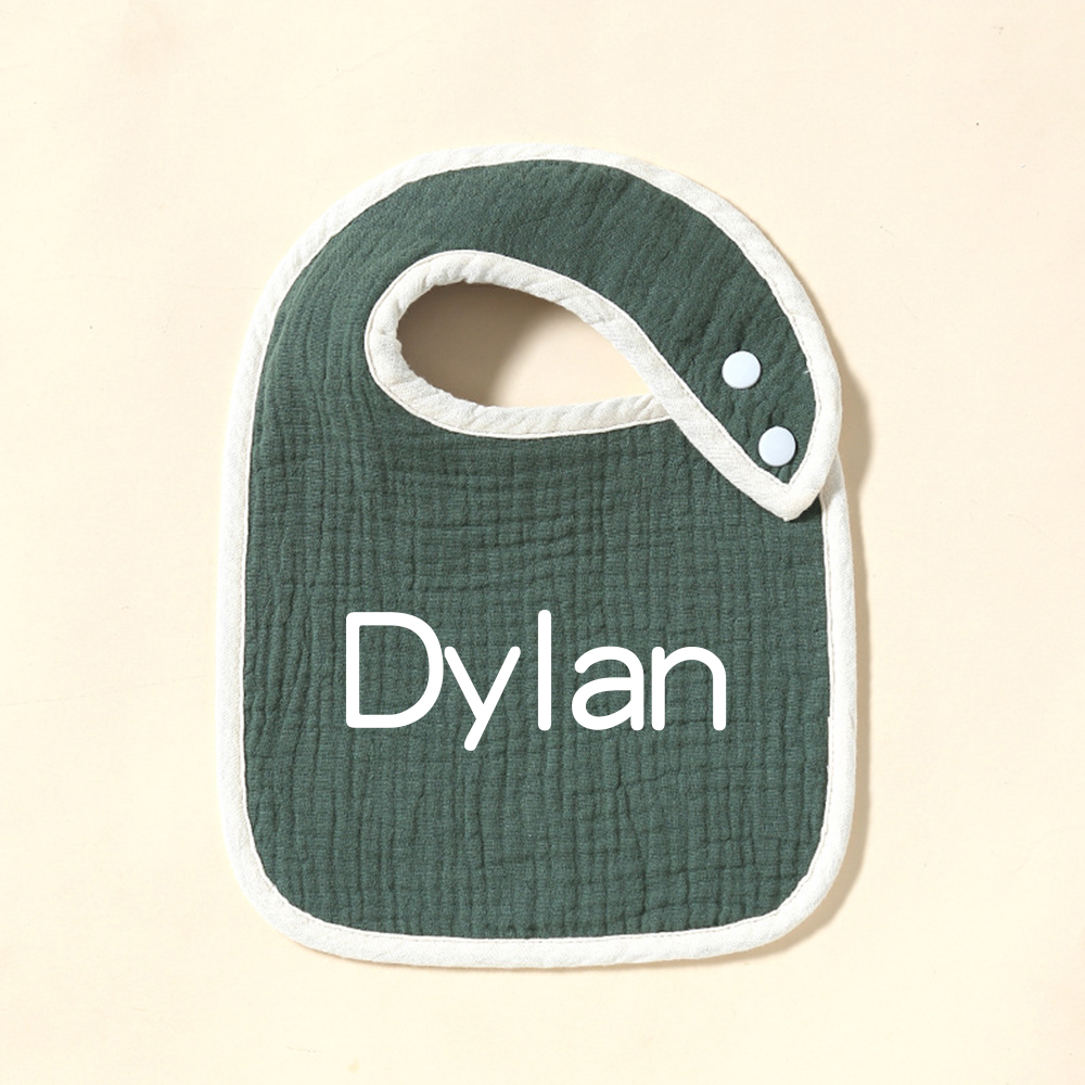 Personalized Embroidered Baby Cotton Bibs | CWBaby306