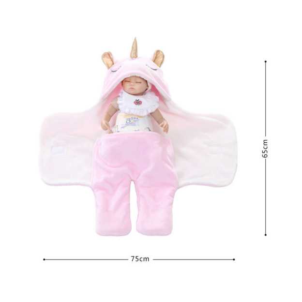 Personalized Baby Unicorn Flannel Super-soft Sleeping Bag | CWBaby307