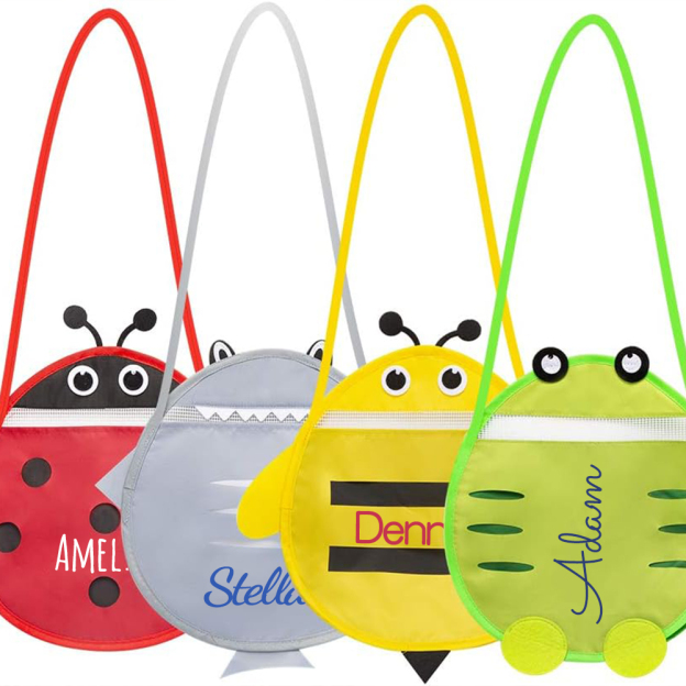Personalized Ladybird Seashell Zipper Mesh Beach Bag | CWBeach98