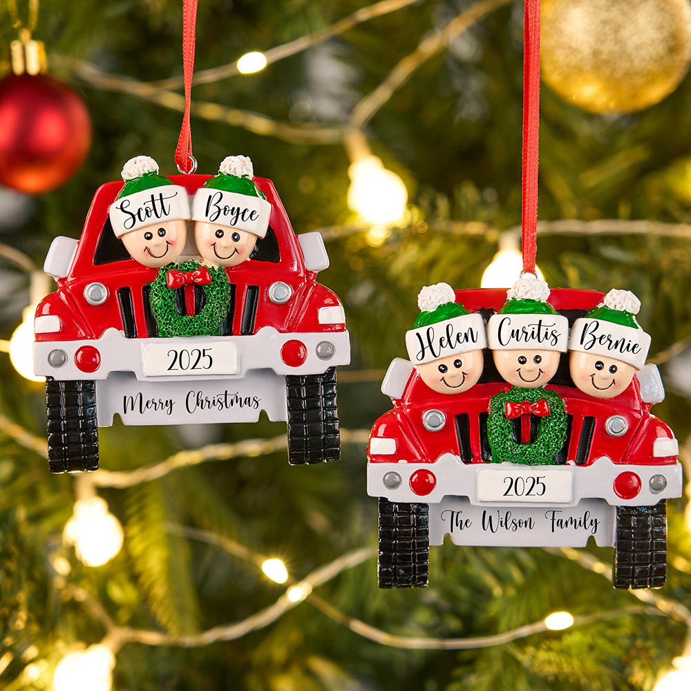 Personalised Car Family Christmas Ornament | MCGift206