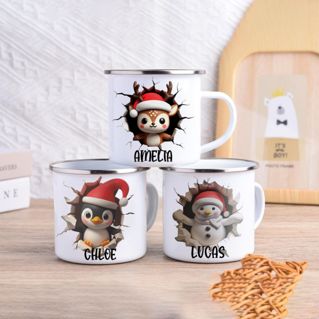 Personalised 12oz/17oz Christmas Creactive Mugs | MCGift211