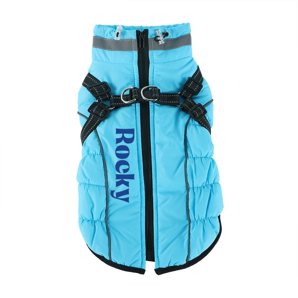 Personalized Pet Winter Warm Windproof Puffer Night-reflective suspender Jacket | BKPet266