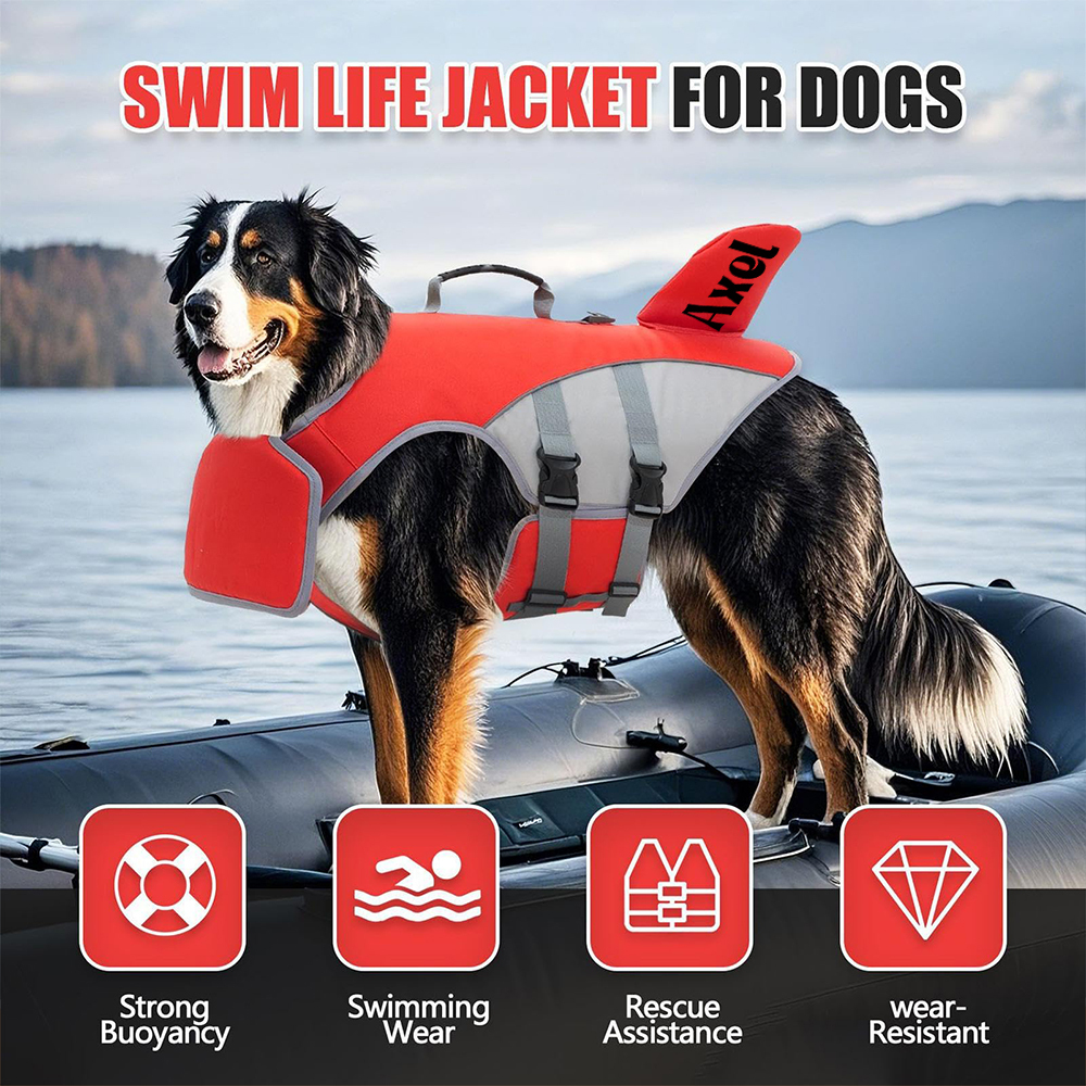 Personalized Pet Outdoor Swimming Life Shark Vest | BKPet311