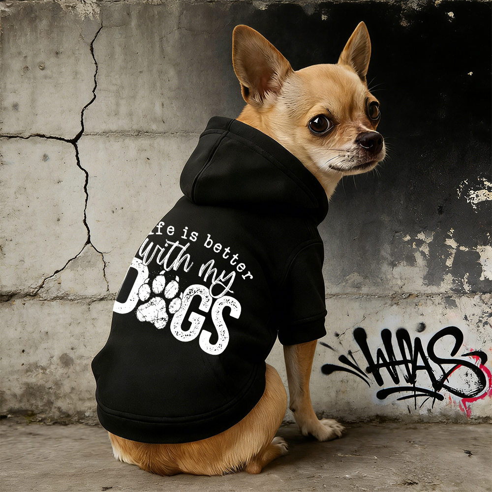 LIFE IS BETTER WITH MY DOSS Puppy Hoodie | BKPet325