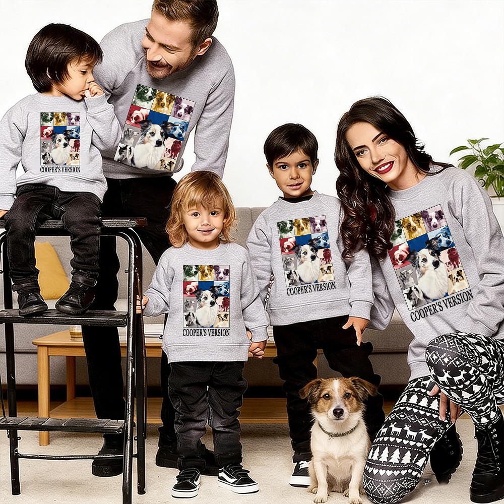 Personalized Pet Version Collage Crew Neck Sweatshirt | BKPet352