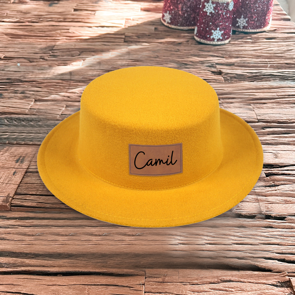 Personalized Leather Patch Jazz Hat for Comfort & Unique | CWBeach104