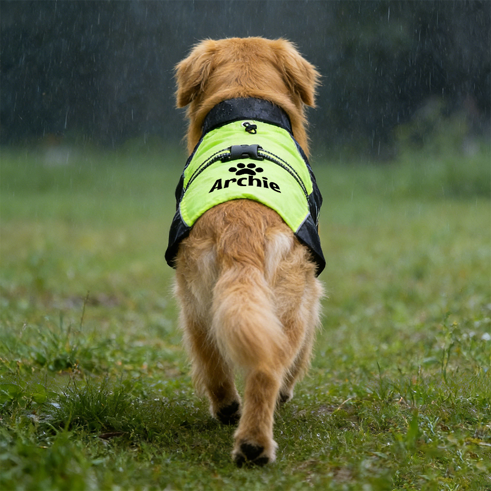 Personalized Pet Large Size Waterproof Raincoat Jacket | BKPet414