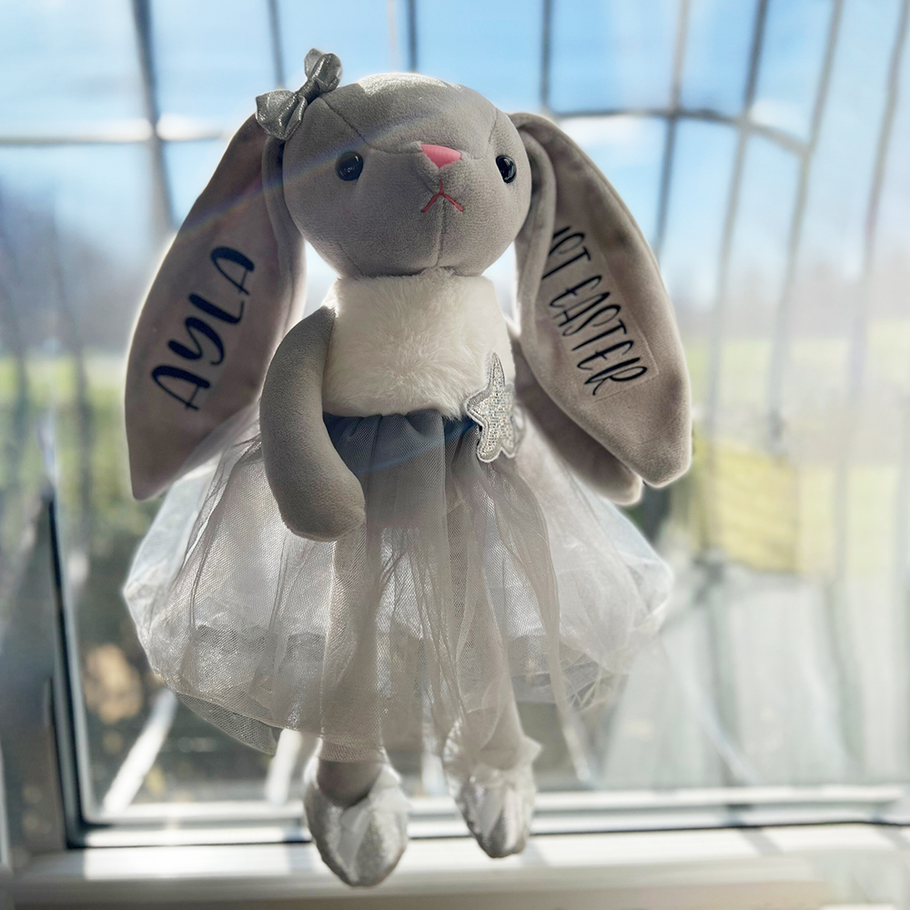 Personalized Kid Ballerina Bunny Plush Doll | CWToy178