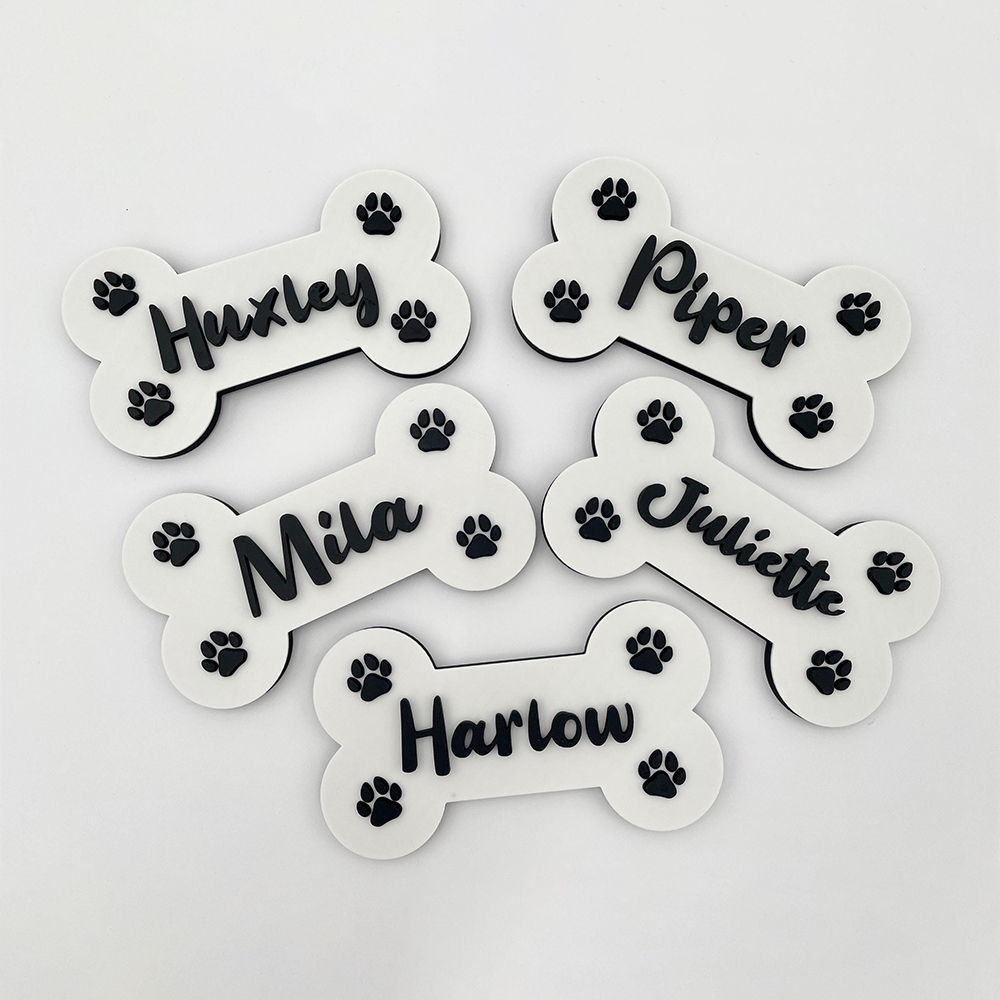 Personalized Dog Paw Name Crate Sign | BKPet426