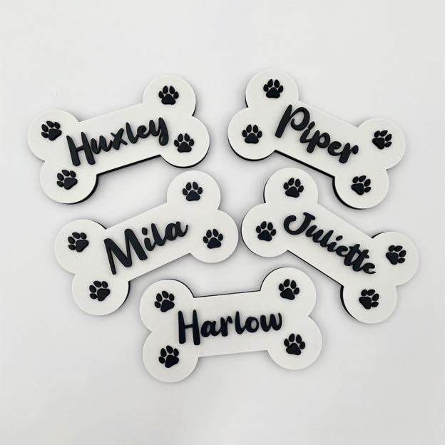 Personalized Dog Paw Name Crate Sign | BKPet426