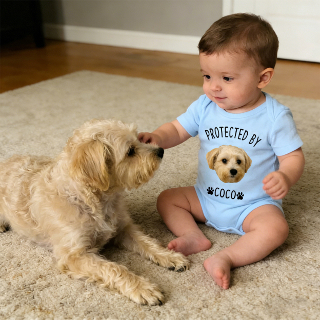 Personalized Baby Protected By Pets shirt | CWBaby462