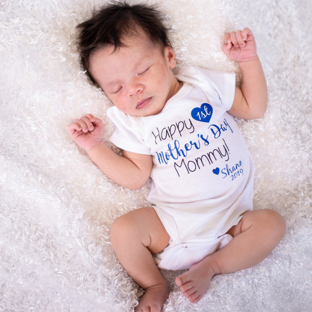 Personalized First Mother's Day Mommy and Baby Outfit | CWFamily139