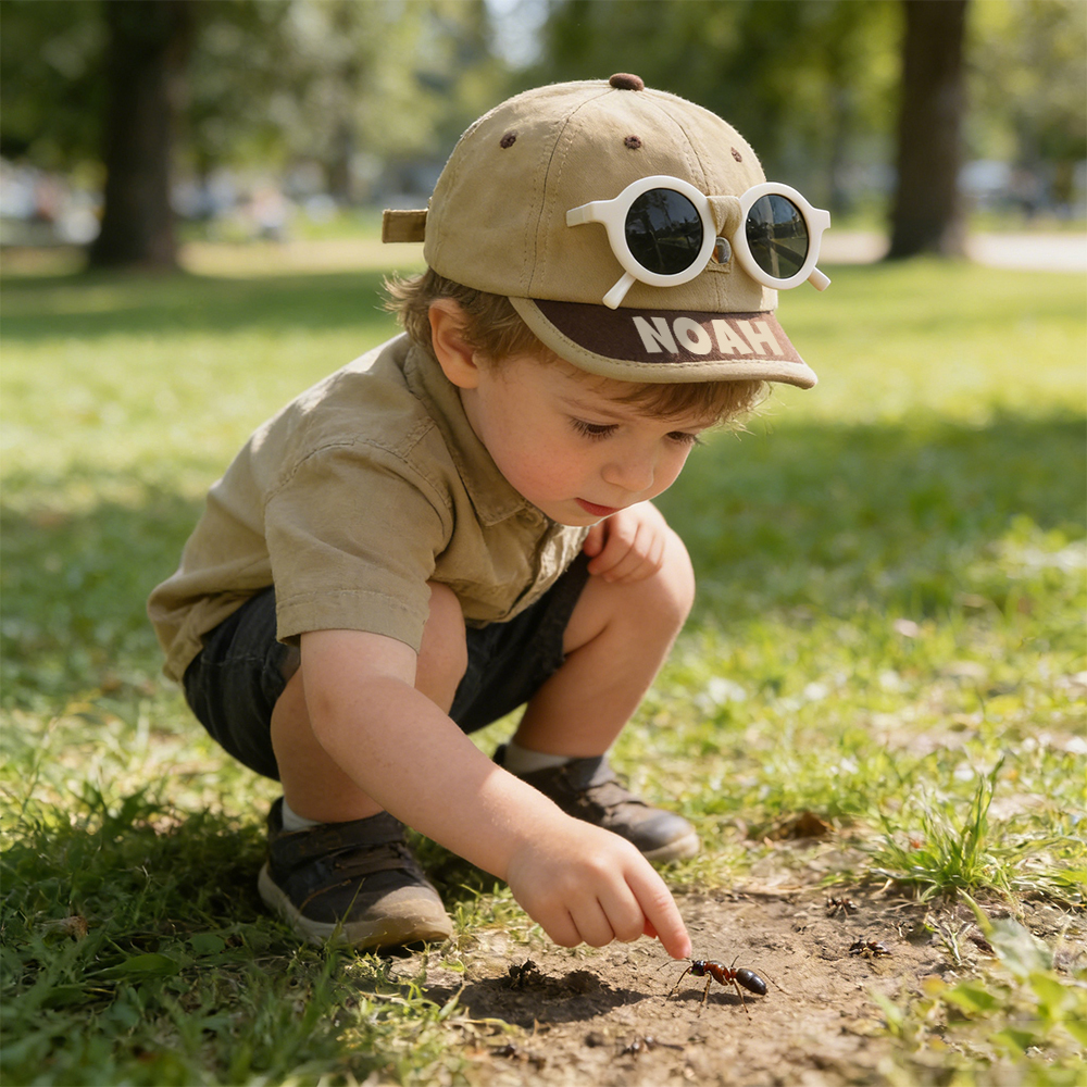 Personalized 2 in 1 Summer Baseball Hat with Sunglasses | CWBeach231