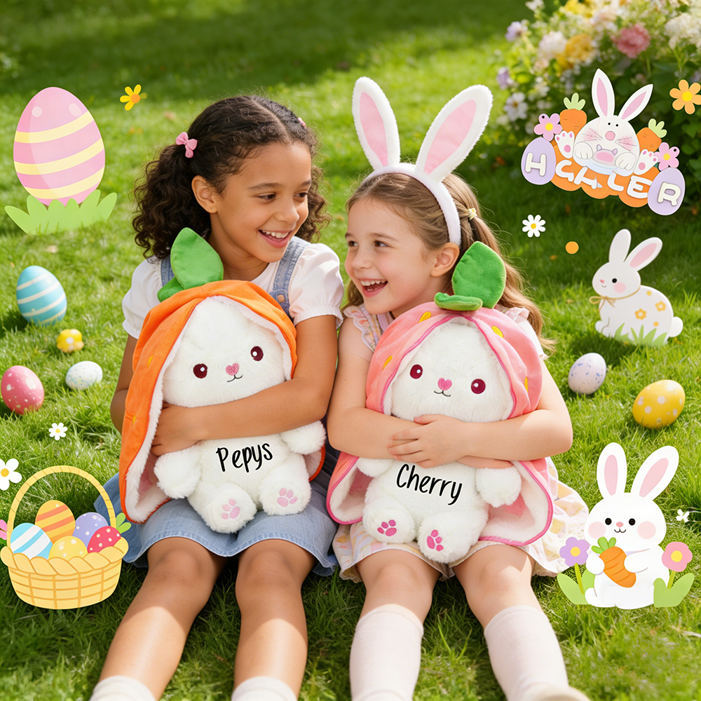 Personalized Changeable Carrot/Strawberry Plush Toy | CWToy182