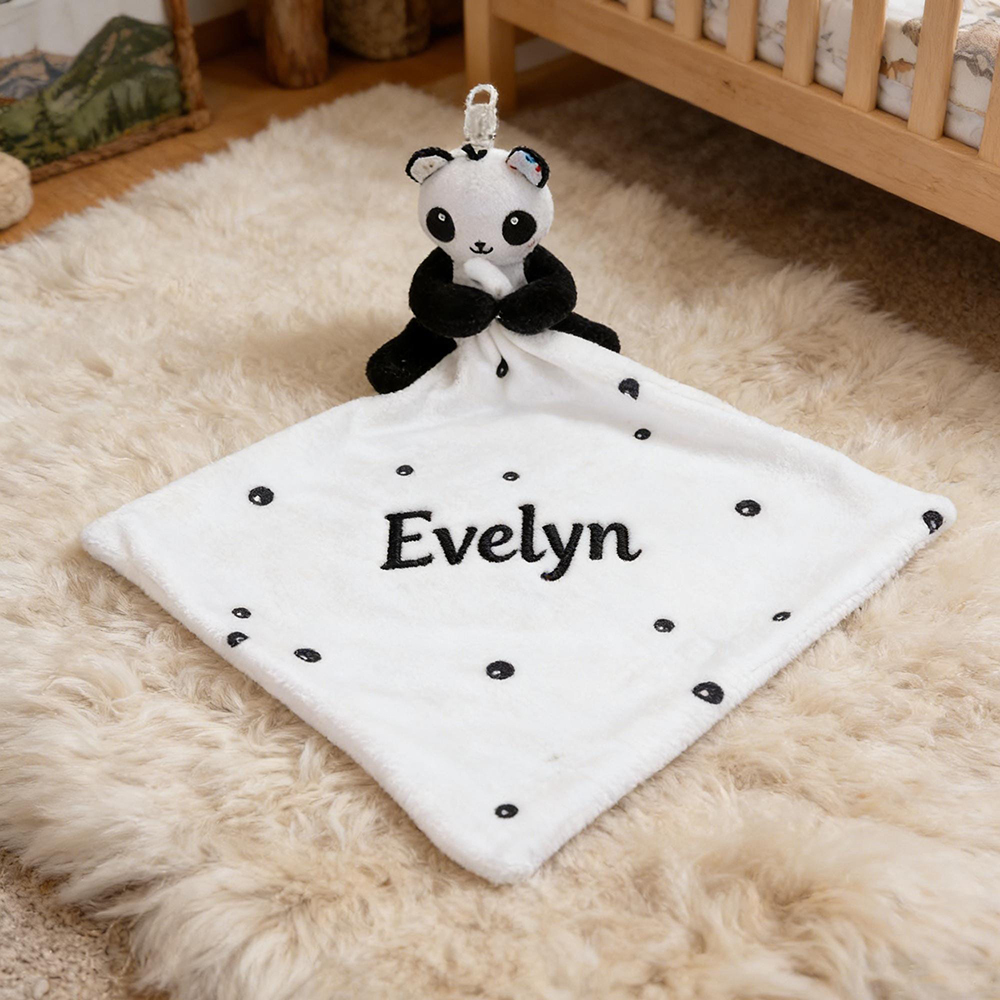 Personalized Baby Embroidery Animal Comfort Sleep Toy | CWToy186