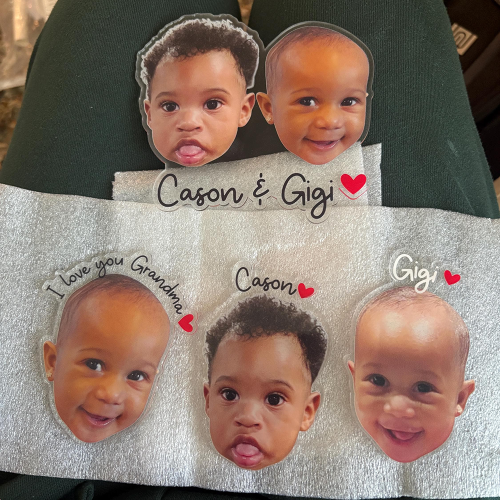 Personalized Illustrated Baby Face Photo Acrylic  Magnet | CWGift61