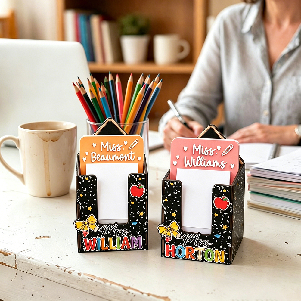 Personalized Teacher Note Holder | CWGift62
