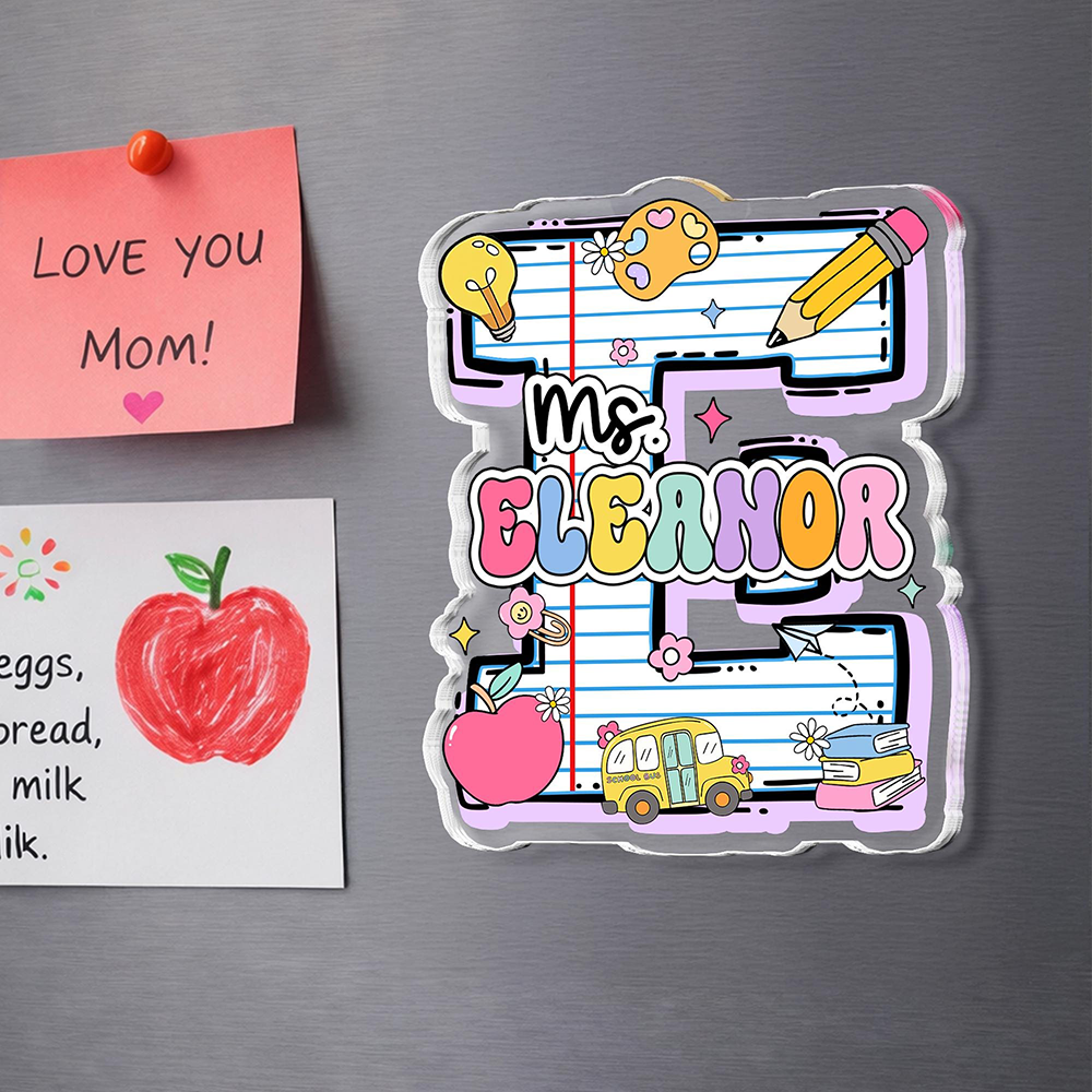 Personalized Letter Teacher Name Magnet | CWTeach12