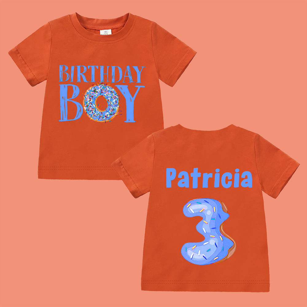 Personalized Donut Sprinkles Theme Birthday T-Shirt | inBirth29