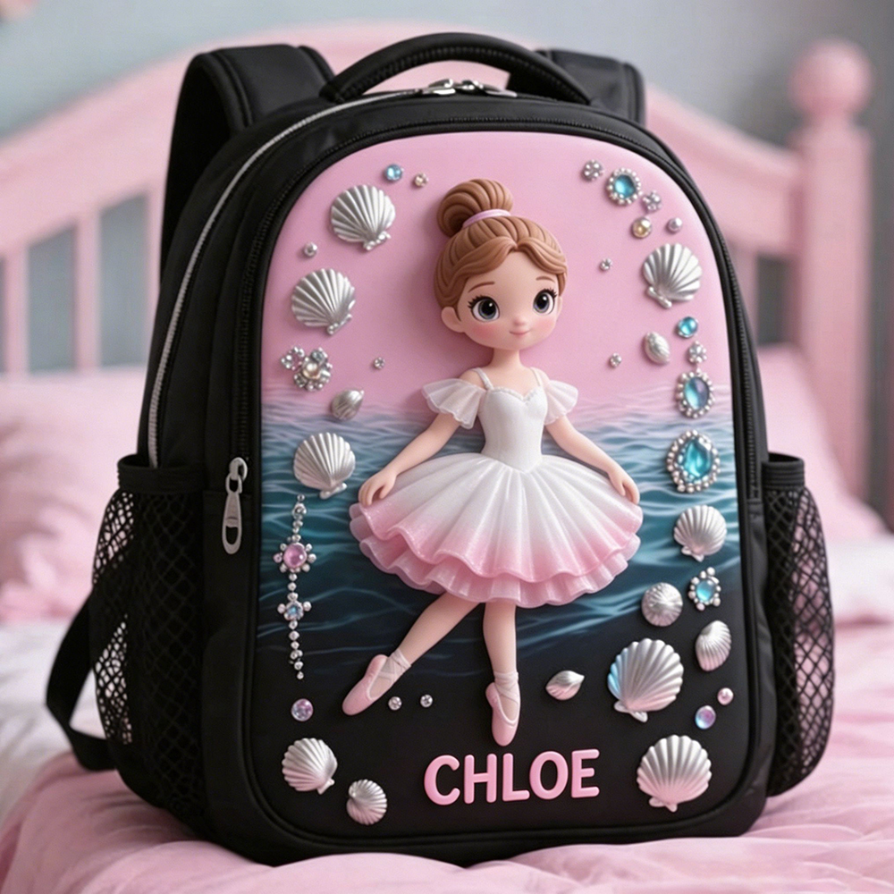 Personalized Princess Glitter Backpack Set | CWPack367