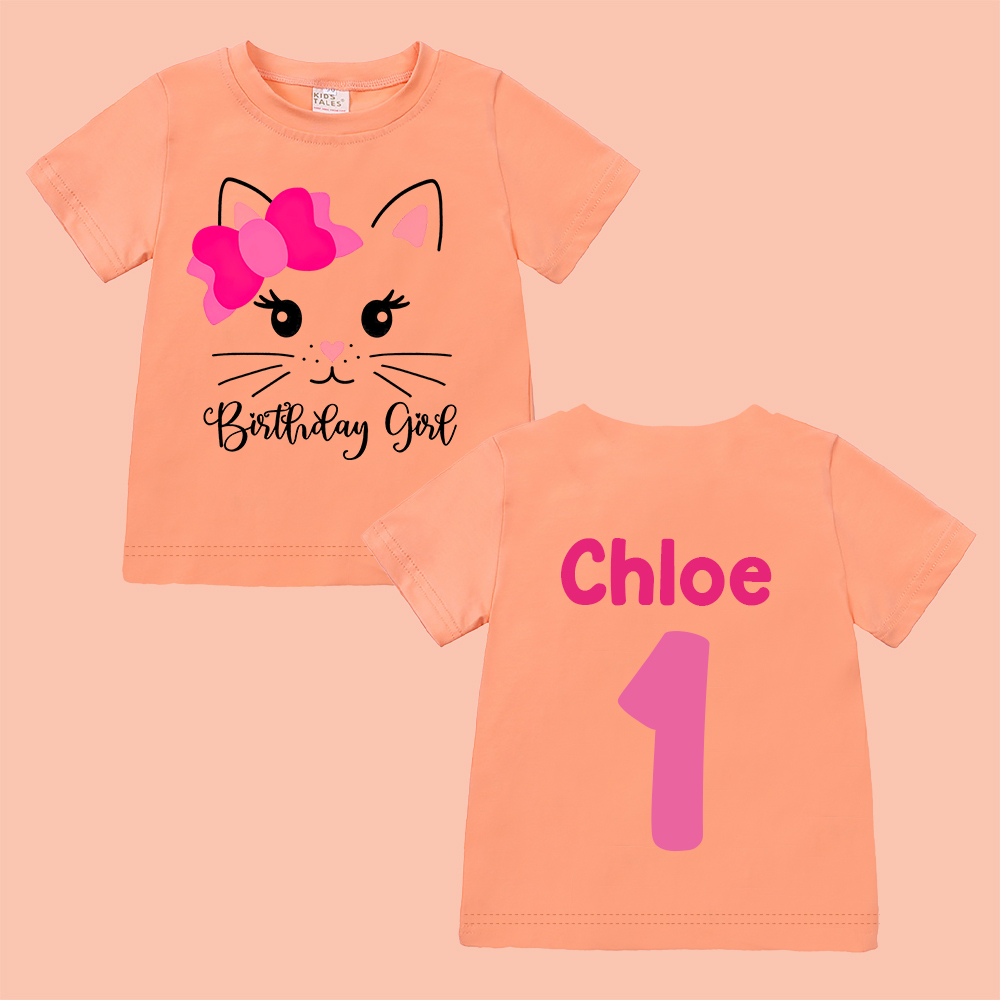 Personalized Cat Theme Kitten Birthday T-Shirt | inBirth32