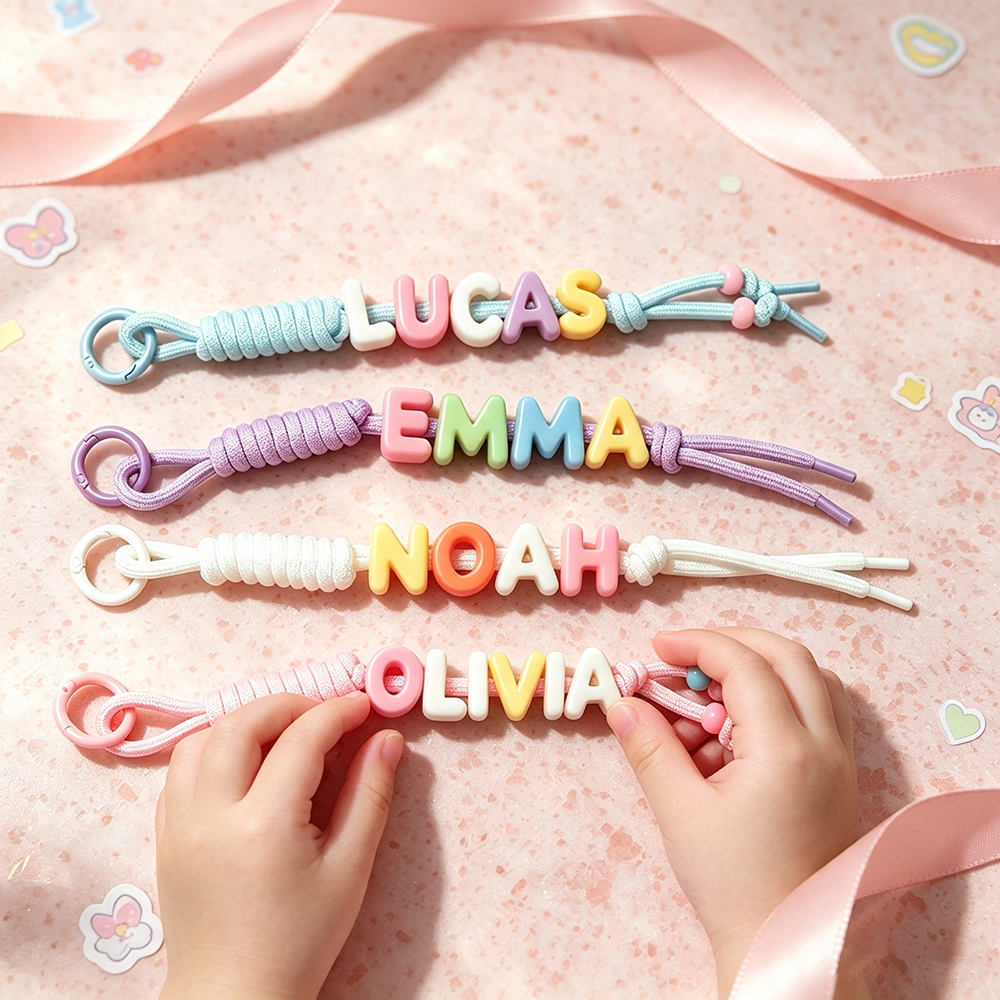 Personalized Colorful Name Letter Beaded Bag Tag | CWGift76