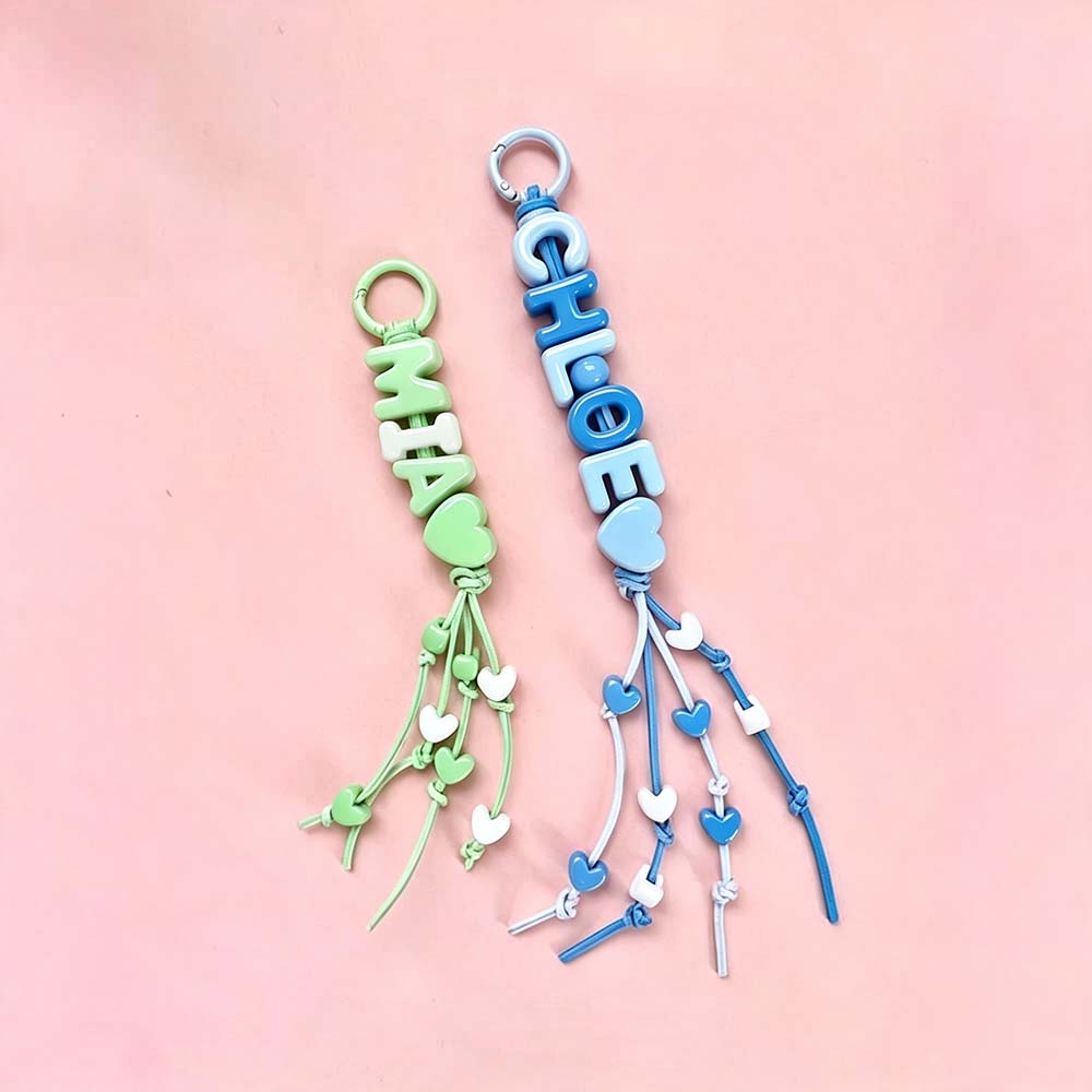 Personalized Colorful Name Letter Beaded Keychain | CWGift81