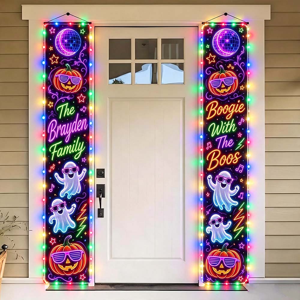 Personalized Halloween Family Name Door Banners | CWHalloween113