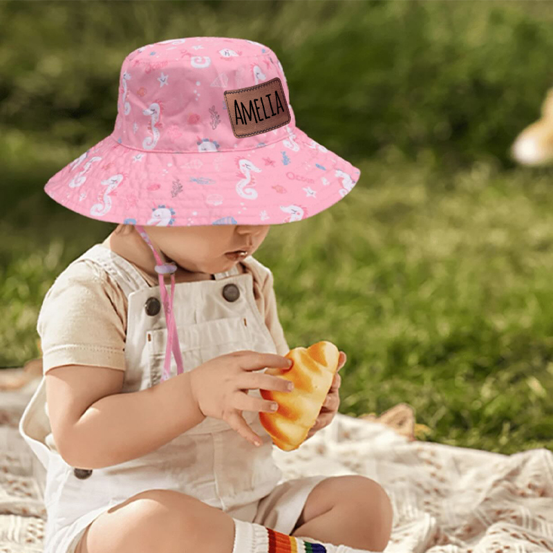 Personalized Leather Patch Bucket Hat for Comfort & Unique | CWBeach127