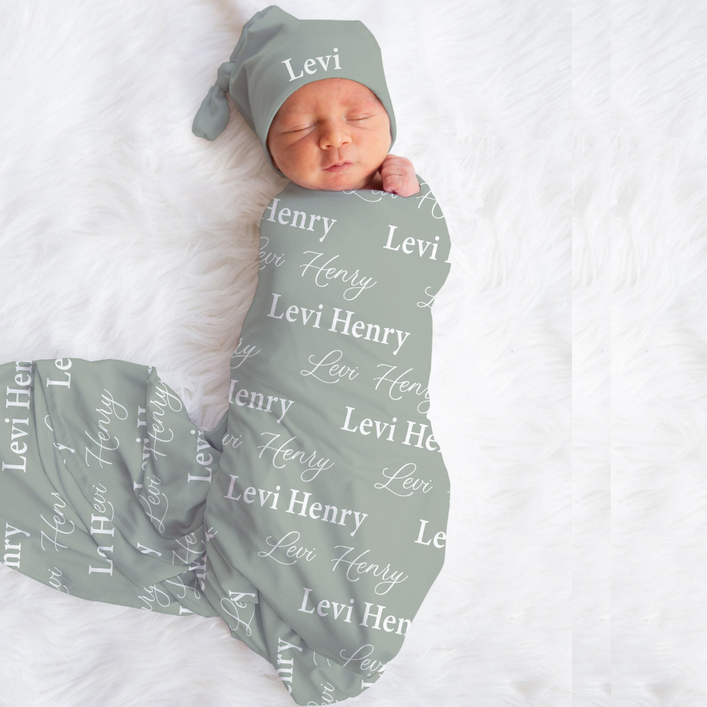 Personalized Baby Swaddle Blanket Set for Comfort & Unique | BBBlanket33