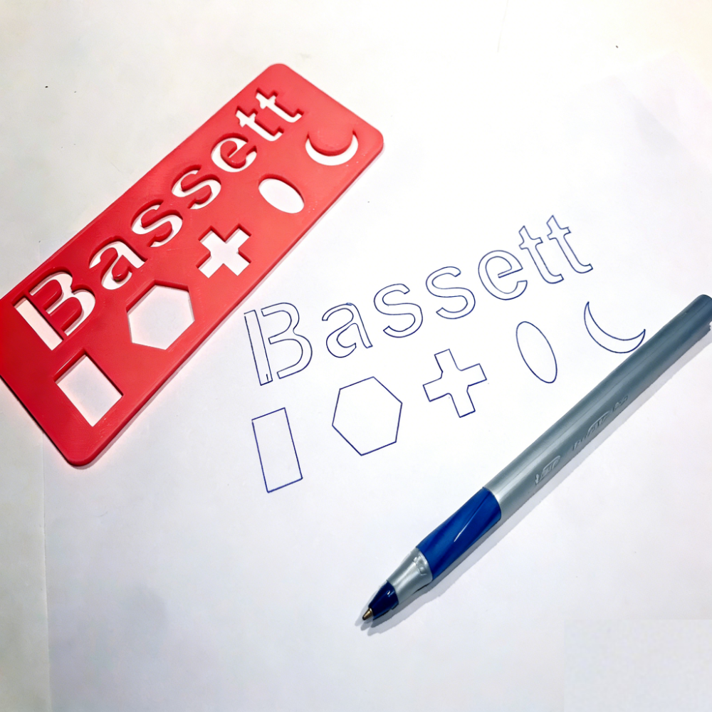 Personalized 3D Printed Name Practice Stencil Kit | CWGift48