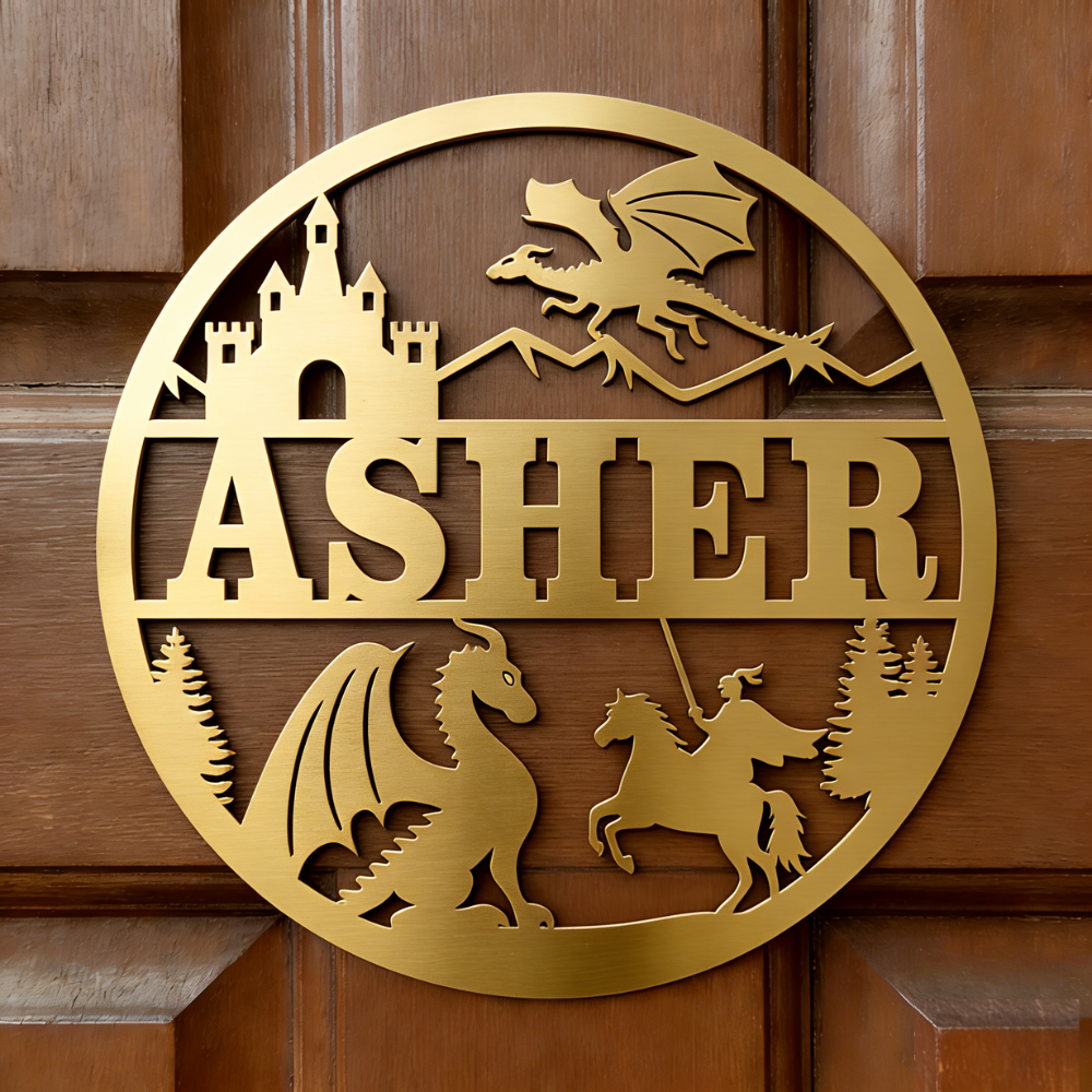 Personalized Dinosaur Kid's Bedroom Door Name Sign | CWBaby464