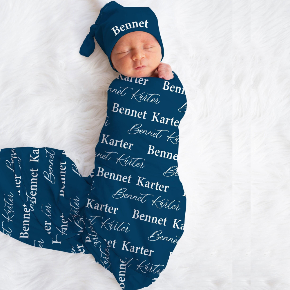 Personalized Baby Swaddle Blanket Set for Comfort & Unique | BBBlanket33