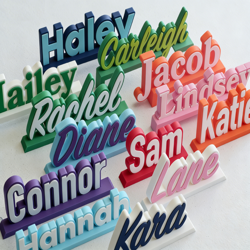 Personalized Multi-Color Desk Name Plate | CWGift37