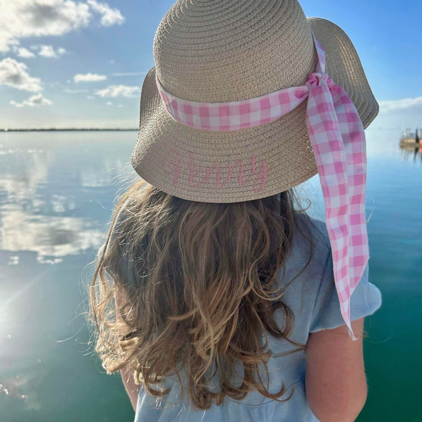 Personalized Embroidered Straw Floppy Hat for Comfort & Unique | CWBeach57