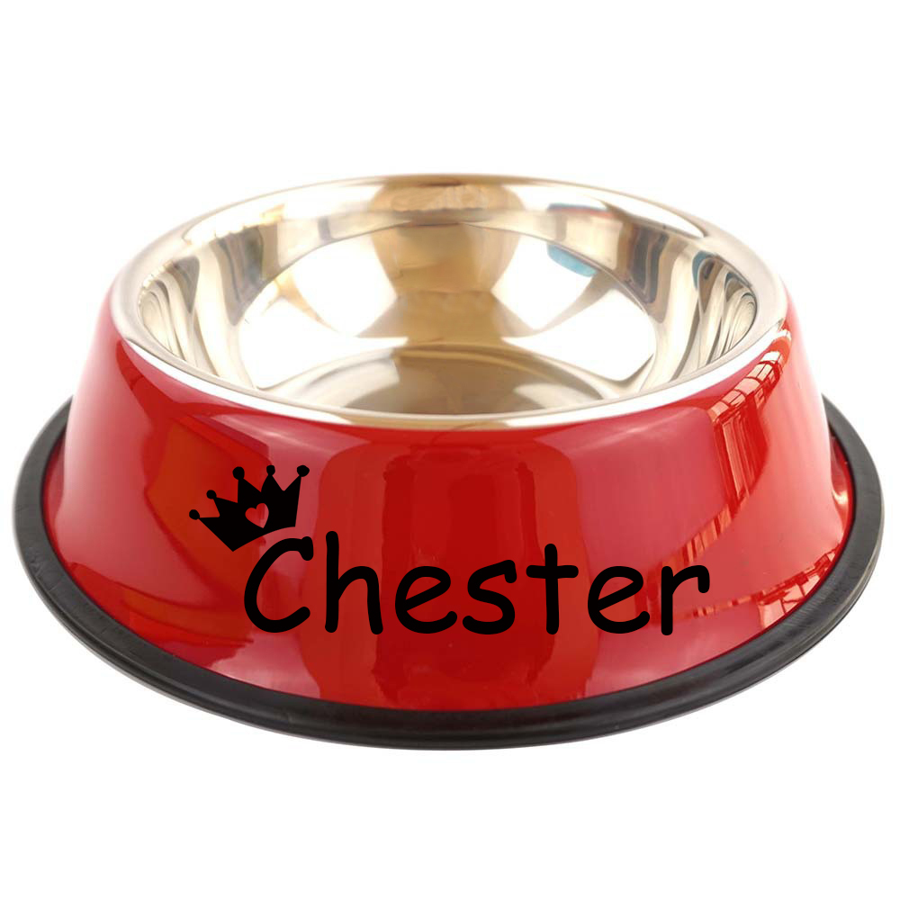 Personalized Pet Stainless Steel Dog Bowl  | BKPet137