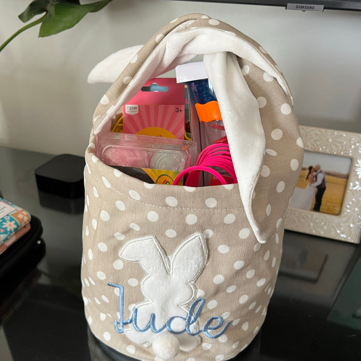 Personalised Embroidered Easter Bunny Basket | CWEaster45
