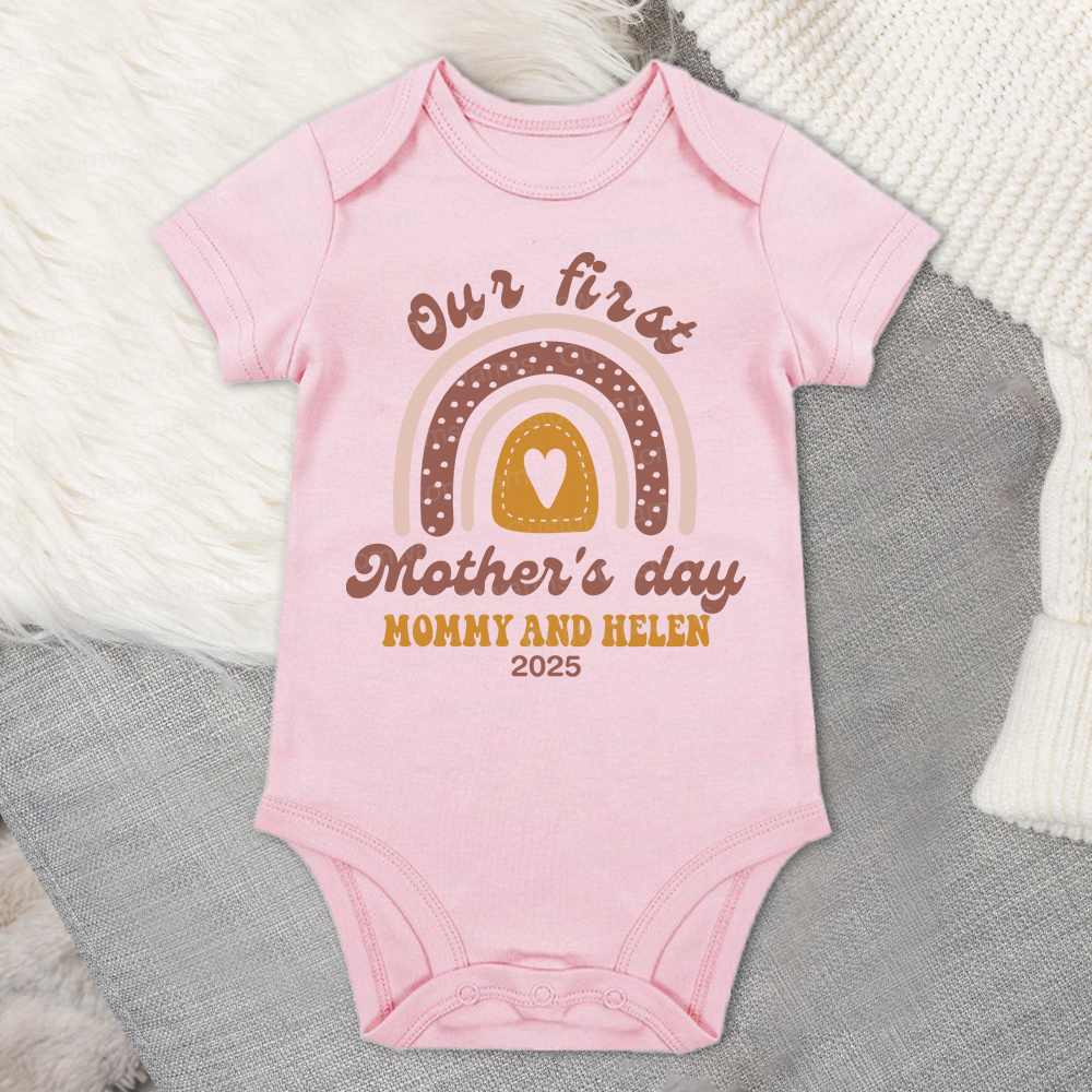 Personalized First Mother's Day Mommy and Baby Outfit | CWFamily31