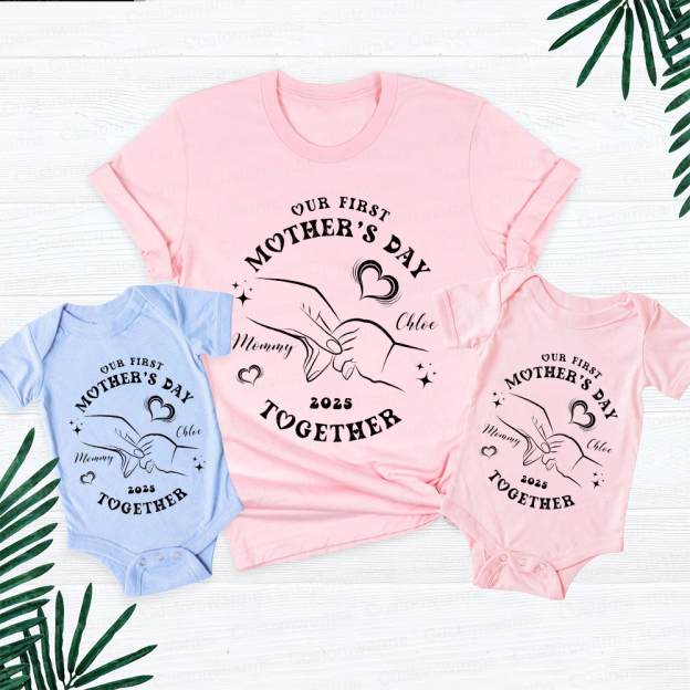 Personalized First Mother's Day Mommy and Baby Outfit | CWFamily39