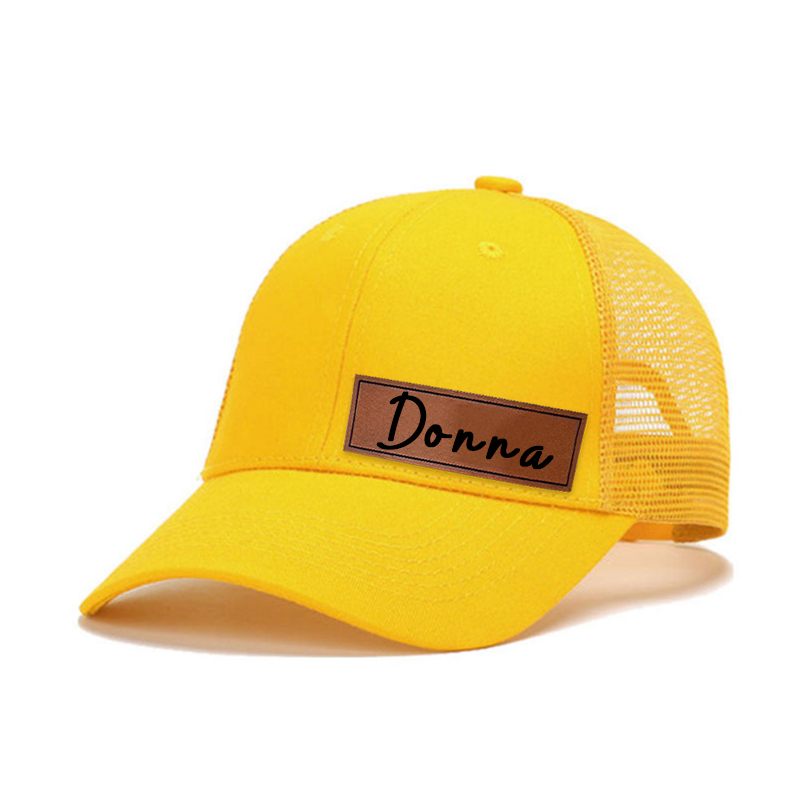 Personalized Color Leather Patch Hat for Comfort & Unique | CWBeach53